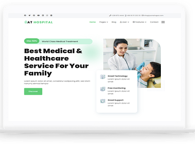 AT Hospital – Free Medical WordPress Theme free web template free website template free wordpress theme themes for wordpress web template website template wordpress wordpress theme wordpress themes