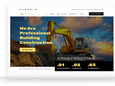 AT Construction – Free Building Design WordPress Theme