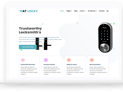 AT Locky – Professional Locksmith website template free