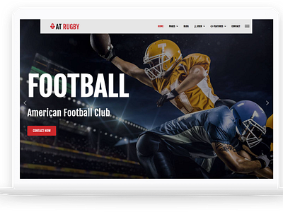 AT Rugby – Free Responsive American Football Joomla template