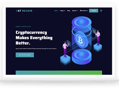 AT ReCoin – Free Responsive Cryptocurrency Joomla Template