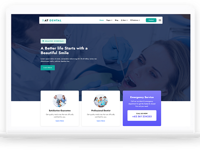 AT Dental – Free Responsive Dental website templates