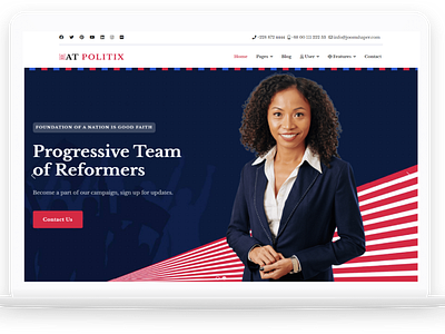 AT Politix – Free Responsive Politics Joomla template