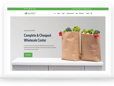 AT Vegeret – Free Organic Food Shop Joomla template