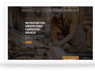 AT Woodus – Free Wooden Industrial Joomla template