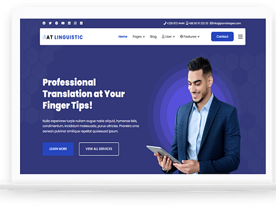 AT Linguistic – Free Languages / Translation Joomla template