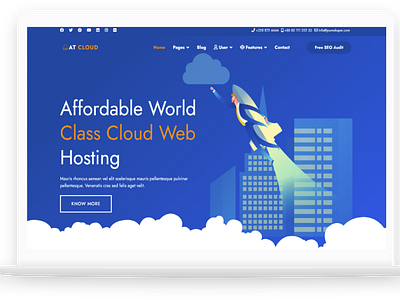 AT Cloud – Free Server / Hosting Joomla template