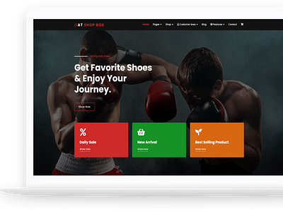 AT Shop Box – Free Clothes / Boxing Joomla Template