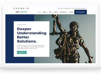 AT Lawyer – Free legal officer / Law Firm Joomla Template