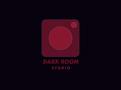 Dark Room Studio basic basicshape branding camera dark design easy graphic design illustration illustrator logo logochallenge red room simple studio typography
