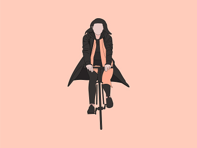 Cycling bicycle celebrity character illustration chloe grace moretz cycling dailyillustration design exercise flat illustration girl cycling graphic design illustration illustrator minimalist simple toleavesomehtingbehind vector