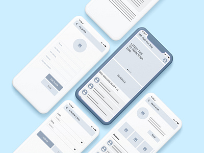 Dog Walker Lo-Fi app design figma graphic design illustration logo ui wireframes