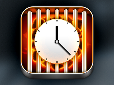 Grilling Time Icon Revisions app icon clock grill photoshop