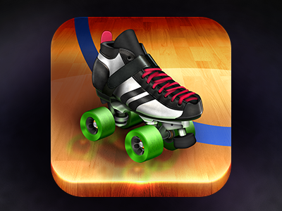 StatTrack App Icon app derby icon ios photoshop roller derby rollerskate