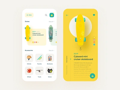 Skateboard App Store app app design 2019 easyeze ecommerce eslam elshereef ios minimal mobile skate skateboard ui user inteface ux