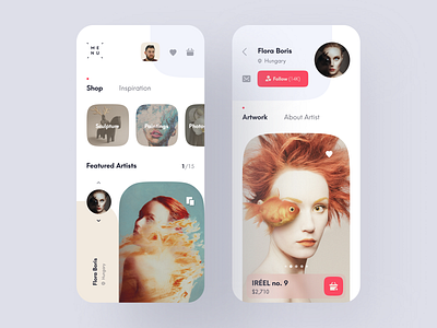 Art Store App by Eslam Th. El Shereef on Dribbble