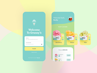 Ice Cream App app app design easyeze ecommerce eslam elshereef ice cream shop ios minimal mobile mobile app mobile app design ui ux