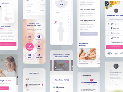 instadiet - Homepage clean design diet easyeze eslam elshereef health saas ui ui design ui designer ux web design website website design weight loss