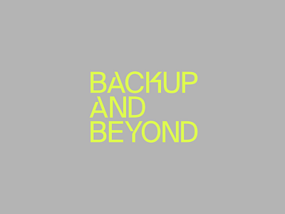 Backup & Beyond Festival 2019 identity logo print stationery