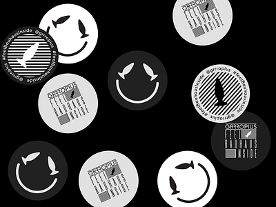 Grrropius Visual Identity design identity logo print stationery stickers
