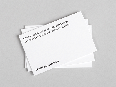 Sisters business cards fashion stationery white