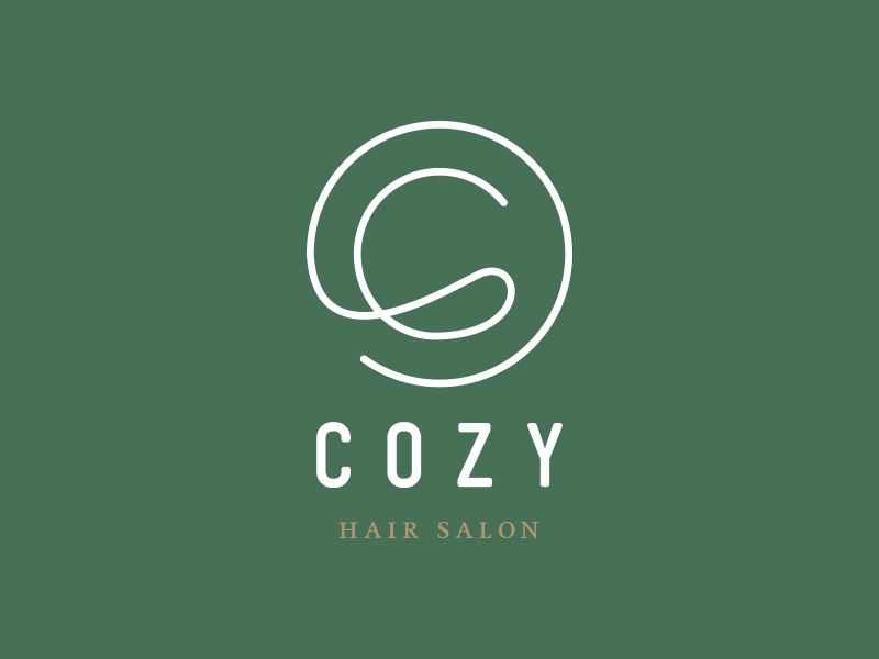 Cozy Hair Salon hair salon hairdresser logo cozy