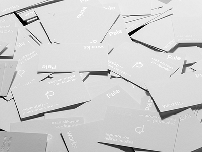 Paleworks businesscards foil identity minimal pale white