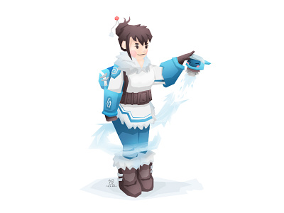 Mei Overwatch art character fan art freeze games gaming ice illustration mei overwatch simple winter