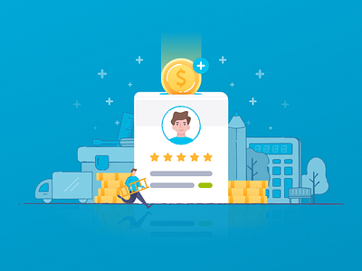 Time for a task top up! airtasker feature illustration style task top up