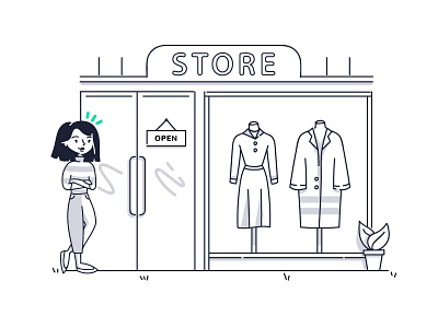 Grow with us character illustration okendo product shopping store web