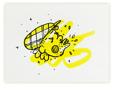 Scribble illustration scribble simple yellow