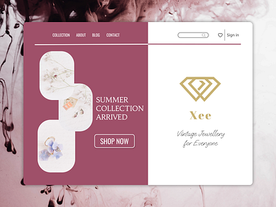 Xee Jewellery design jewellery ui ux vintage website