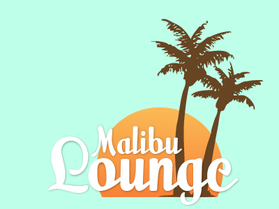 Malibu Lounge beach logo summer