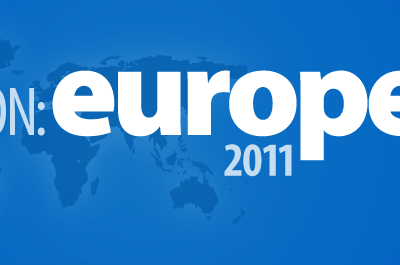 Mission: Europe 2011 banner blue myriad pro
