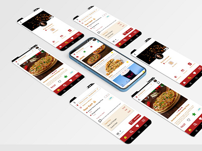 maharaja pizza mobile ux dimension illustrator ux xd