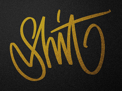 Shit hand lettering shit tag