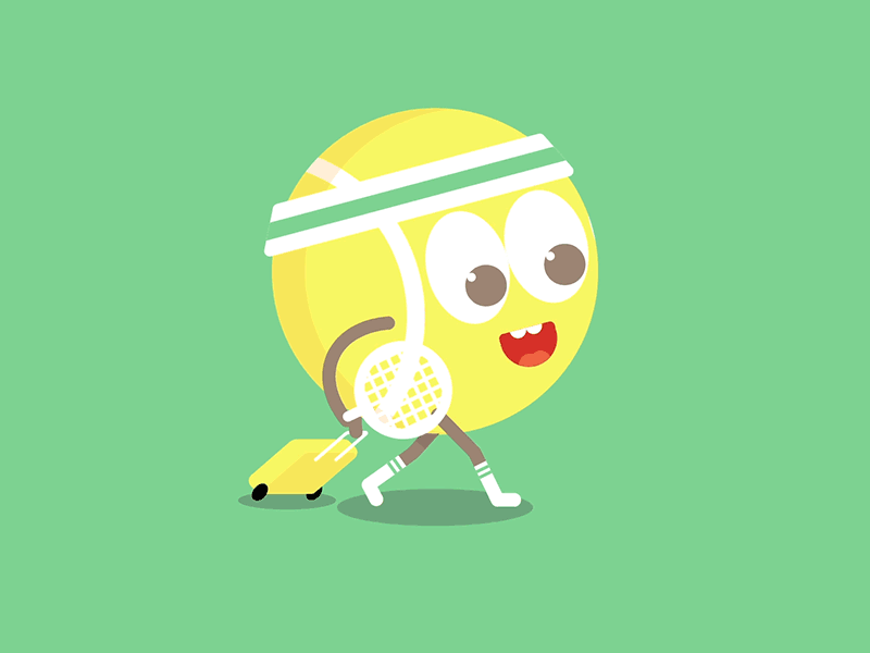 Tennistraveler animation bag ball cabin cycle sweatband tennis travel walk