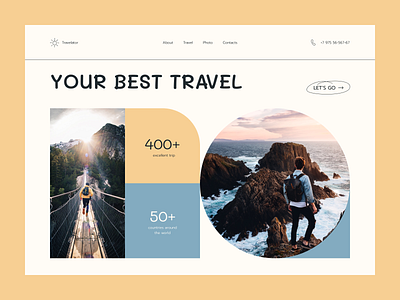 Travel agency web site design figma ui webdesign website