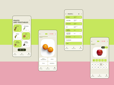 Mobile game "Fruit and vegetables" design figma mobilegame ui ux webdesign