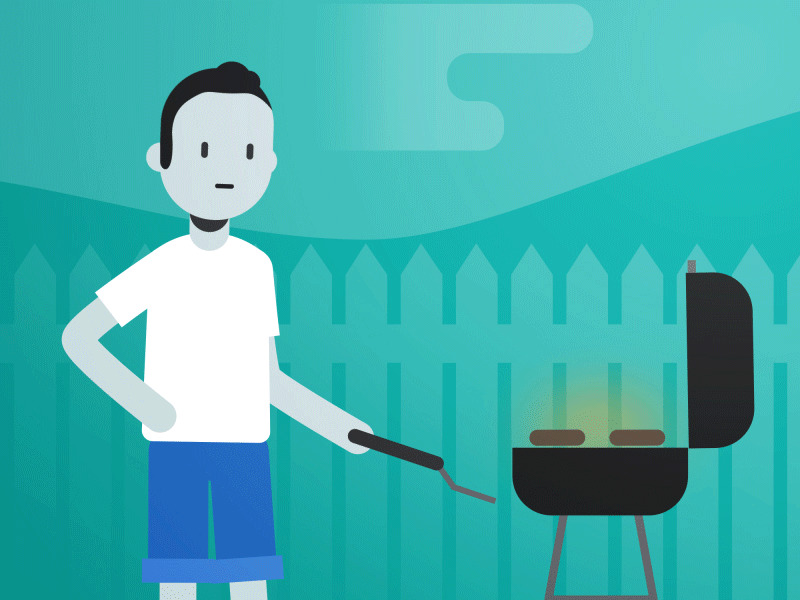 Grilling by Mike Bernard on Dribbble