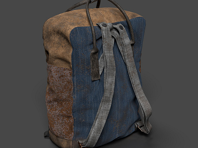 CGI. 3D Dirt Backpack "Lady Bug" Texturing