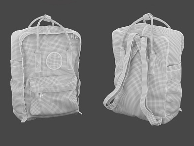 CGI. 3D Dirt Backpack "Lady Bug" Wireframe 3d design graphic design