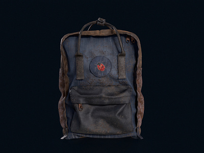 CGI. 3D Dirt Backpack "Lady Bug" Texturing