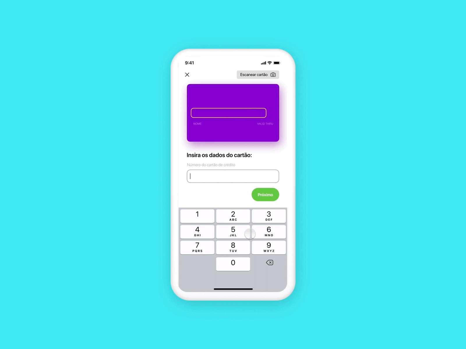 RUI #1 animation app credit card form form