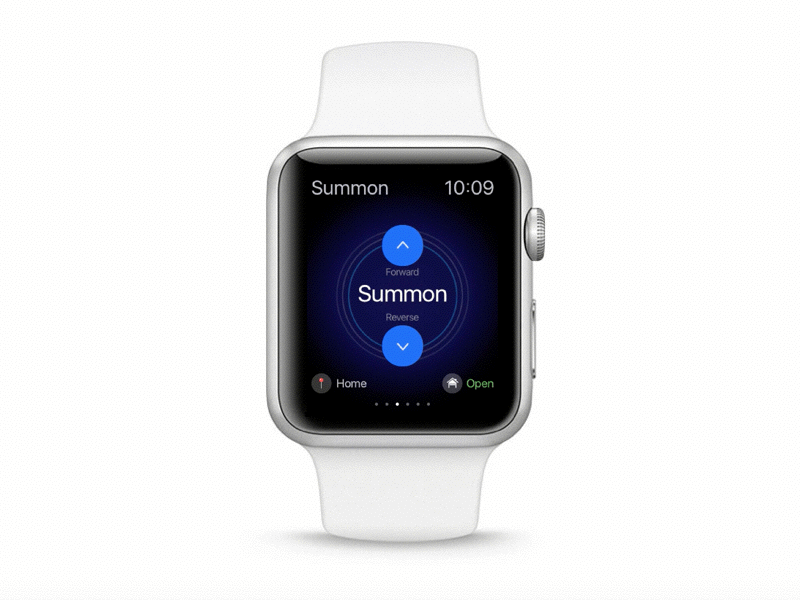 Tesla Summon for Apple Watch apple interactive interface micro summon tesla watch