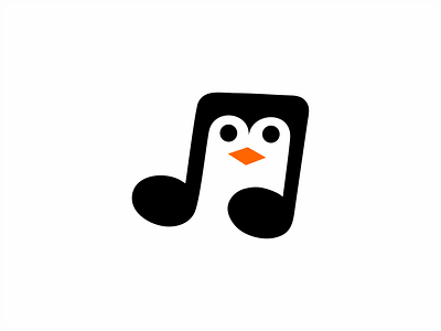 Penguin Music Logo branding design graphic design illustration logo vector