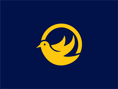 Golden Bird Logo branding design graphic design illustration logo