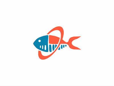Space Fish Logo branding design graphic design illustration logo vector