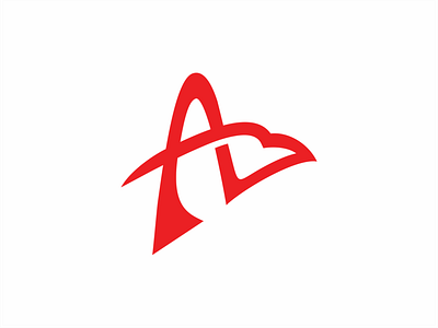 Letter A with Eagle Logo