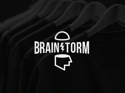 Brainstorm clothing brain logo brand identity branding clothing brand logo minimalist logo typography vector